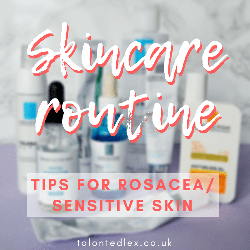 Skincare routine for sensitive skin, skincare for rosacea. What products to use on reactive skin. Talonted Lex skincare shake up. Skincare regime, skin care tips. #TalontedLex 