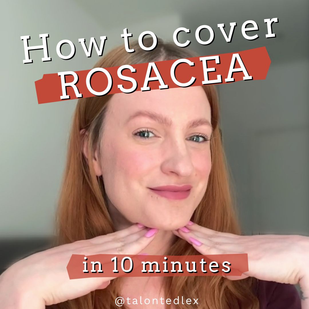 #AD Showing you the products I use to get an everyday make up look that covers my rosacea quickly and without looking heavy. Make up tips for rosacea. Make up tutorial for rosacea and sensitive skin. Featuring some of my favourite products, including NYX foundation, Glossier make up, and Sephora lipstick. #talontedlex #makeupadvice #rosaceacover #naturalmakeup #subtlemakeup