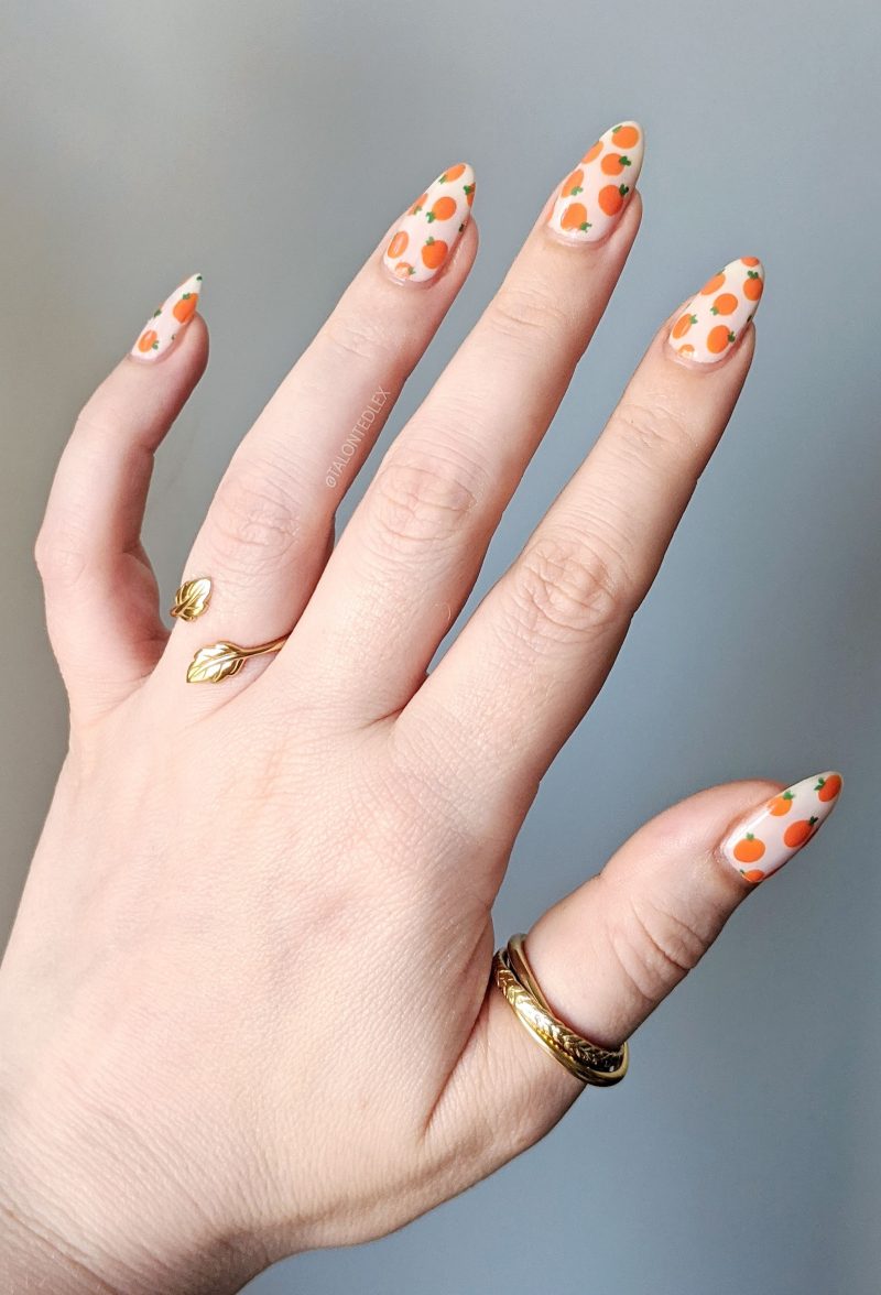 Cute Summery Orange Nail Art // Talonted Lex Nails